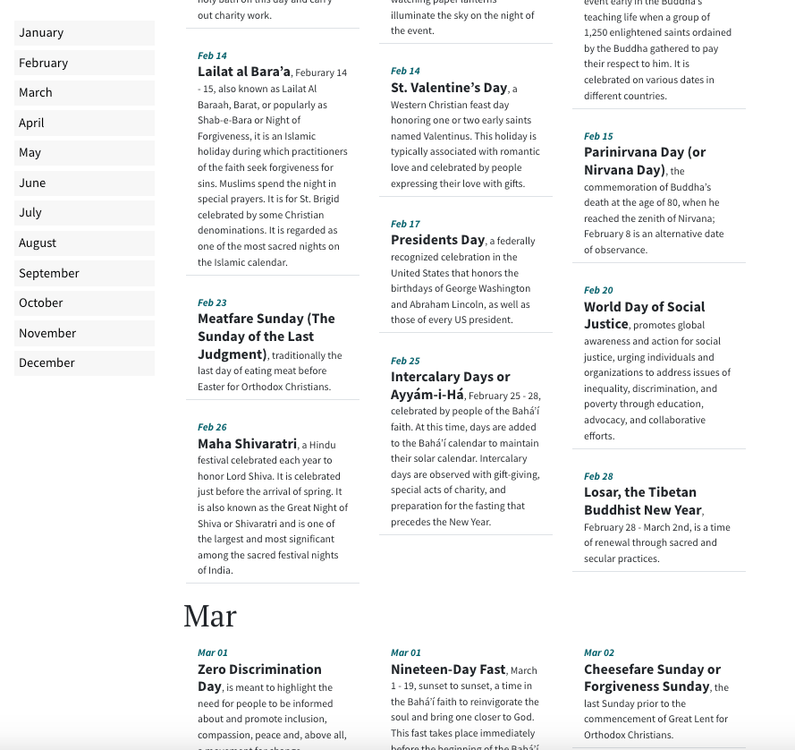 Calendar view showing event scheduling and management interface