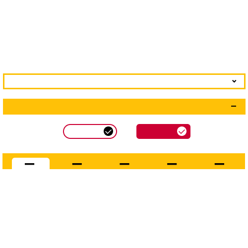 Modern form components with toggle switches and buttons