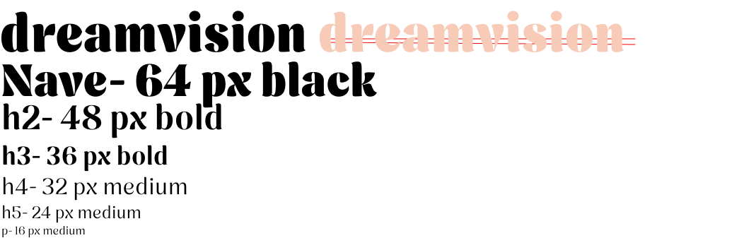 Typography system showing font pairings and text hierarchy